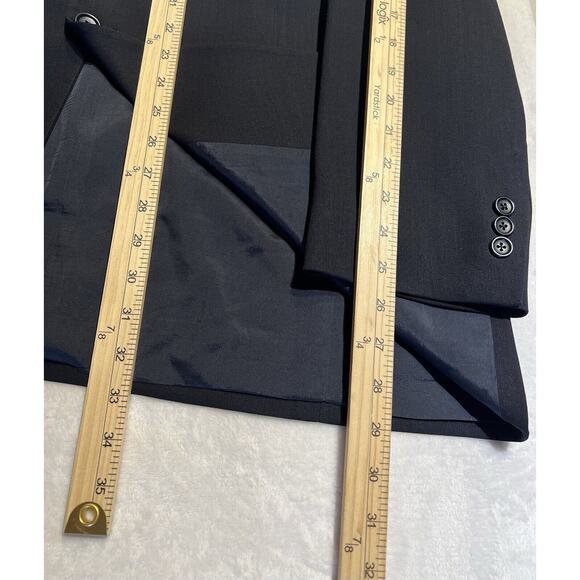 Armani Collezioni 44L 36x30 Navy Blue Designer 2 Piece Suit Jacket Pants Set - Picture 11 of 16